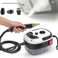 Portable Handheld Steam Cleaner High Temperature Pressurized Steam Cleaning Machine with 3 Brush Heads Suitable for Kitchen Furniture Bathroom CarWhite