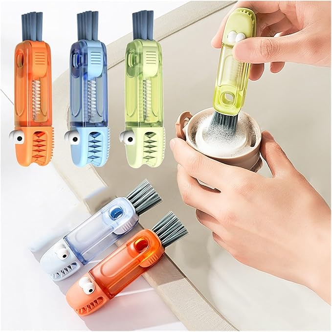 3 Packs 3 in 1 Cup Lid Cleaning Brush U-Shaped Rim Brush &amp Straw Cleaner Multifunctional Tiny Detail Brush for Bottle/Cup Kitchen Household Cleaning Tool