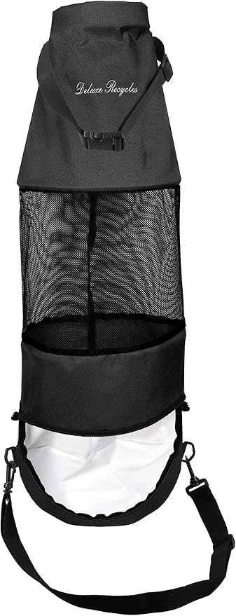 Boat Trash Bag - Heavy-Duty 600D Mesh Oxford Fabric with Bottom Zipper and Top Rubber Closure - Leakproof and Washable for Boats Kayaks Campers RVs and More