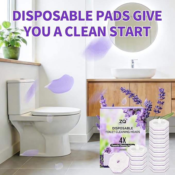 80 Count Toilet Wand Refills for Clorox Disposable Toilet Brush for Clorox ToiletWand Cleaning System Upgrade Toilet Bowl Cleaner Refill Pads for Closestool CleaningNo Falling ApartLight Scent