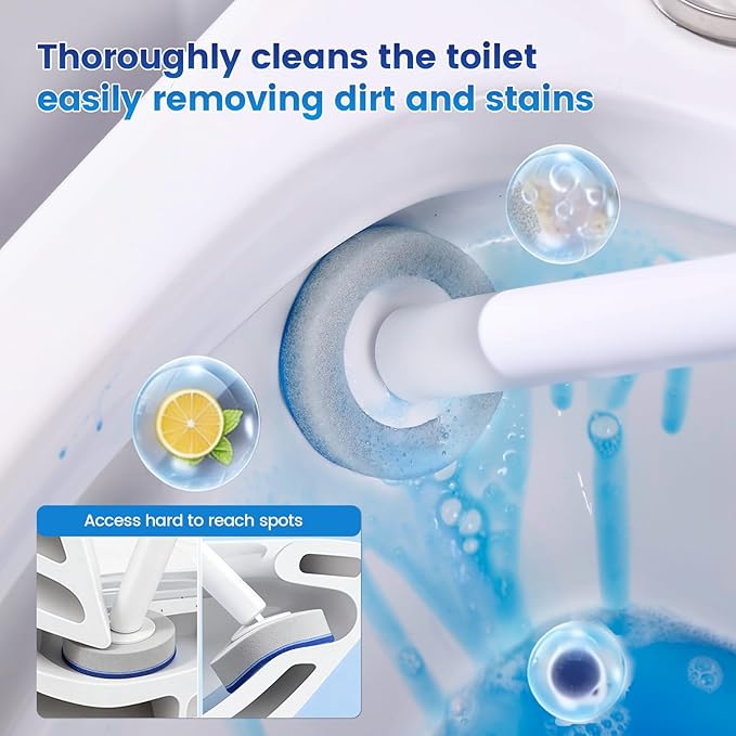 Disposable Toilet BrushToilet Bowl CleanerWall Mounted Toilet Bowl Brush with 36 Refills for Deep Toilet CleaningToilet Brush and Holder Set for Hygienic Bathroom Maintenance