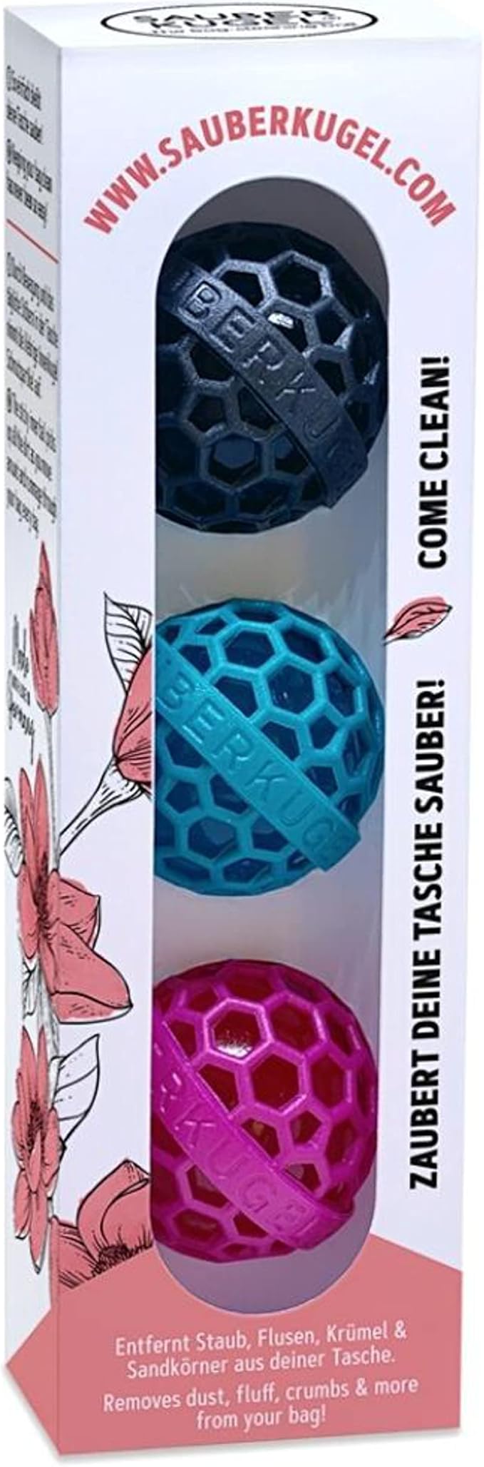 Sauberkugel - The Clean Ball - The clever way of cleaning purses bags backpacks and school bags (Springfield Collection)