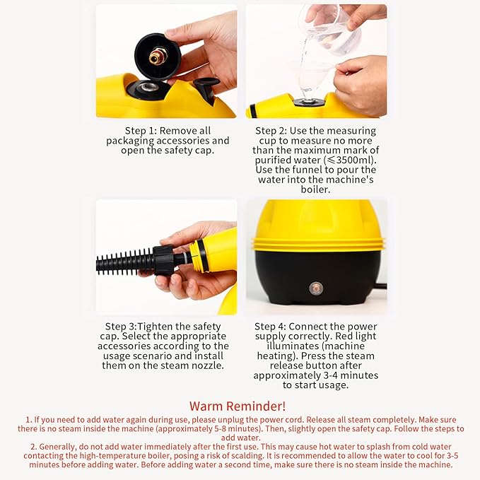 Handheld Steam Cleaner With High-Pressure D Eep Cleaning 29.6x15x25.6cm Portable Steam Cleaner With 9 Attachments Grout And Fabric Steamer Machine Fast-Heating System For Car Kitchen