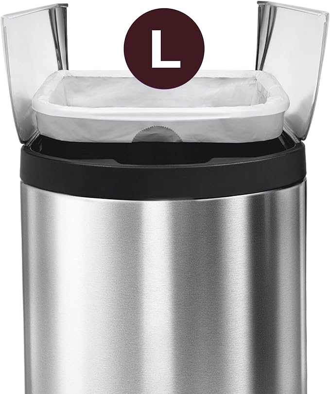simplehuman Code L 200 Count Dispenser Pack Custom Fit Liners Drawstring Trash Bags 18 Liter / 4.7 Gallon White