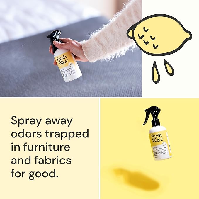 Fresh Wave Odor Removing Lemon Variety Bundle: (1) 8 fl.oz. Spray (1) 6ct Packs (1) 15 oz. Gel