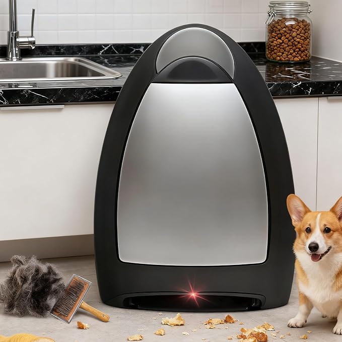 Hair Vacuum for Salons 1000w Automatic Touchless Vacuum &amp Dustpan 3.6l for Hair/Pet Hair/Dust Electric Broom Vacuum Sweeper for Hard Floors Black