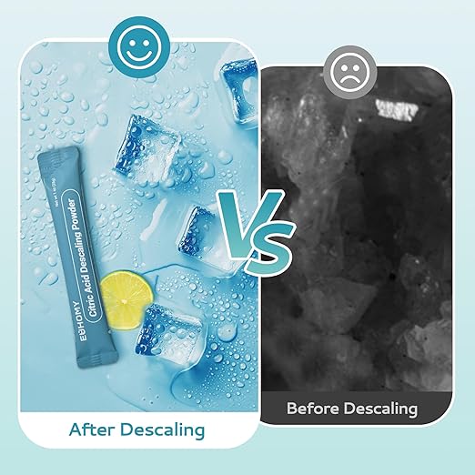 EUHOMY Ice Maker Cleaner &amp Descaler | 12 Use &amp Individually Packed for Each Use | Ice Machine Cleaner with Organic Citric Acid Descaling Powder Compatible with All Brands