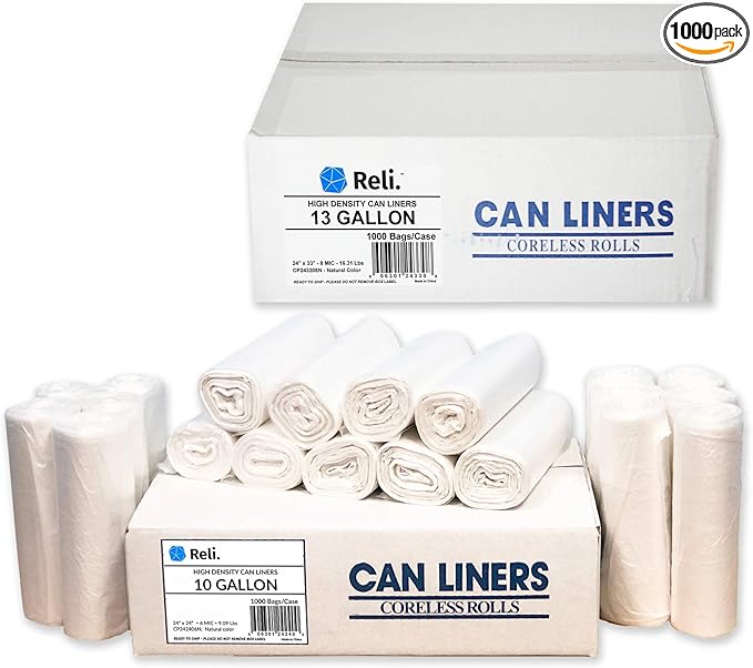6-10 Gal Trash Bags (1000 Bags) &amp 13 Gal Trash Bags (1000 Bags)