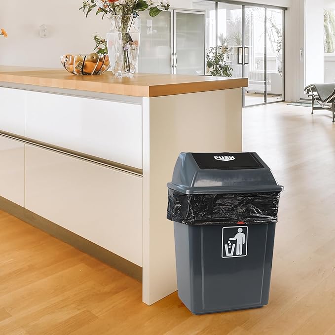 208 Counts 13-15 Gallon Drawstring Tall Kitchen Trash Bags Strong Garbage Can Liners Black