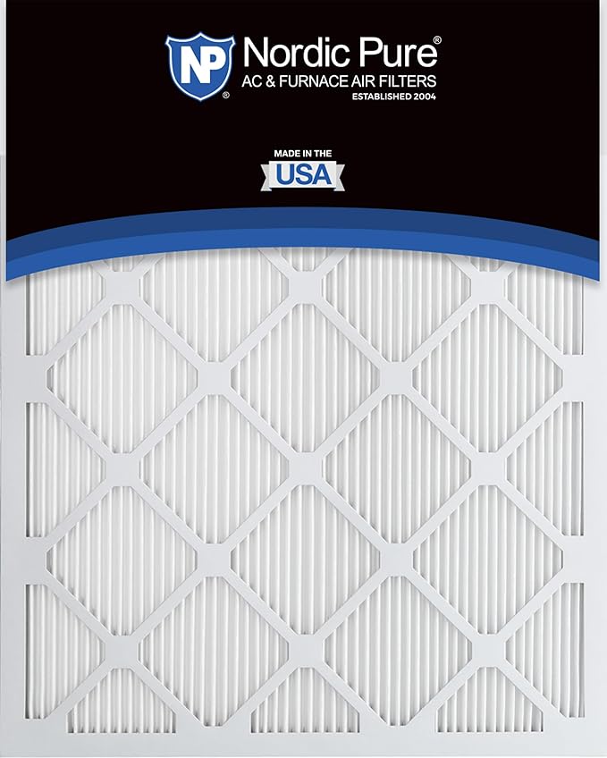 Nordic Pure 16x25x1 (Actual Size: 15 1/2 x 24 1/2 x 3/4) Tru Mini Pleat MERV 11 AC Furnace Air Filters – 2.5X More Media for Extended Durability &amp Superior Filtration - 12 Pack
