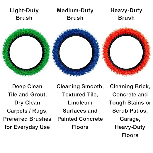 Commercial Scrub Brush for Orbital Floor Scrubber Compatible with Oreck Orbiter XL ORB550MC Bissell BGEM9000 12 Diameter Heavy-Duty Brush Orange