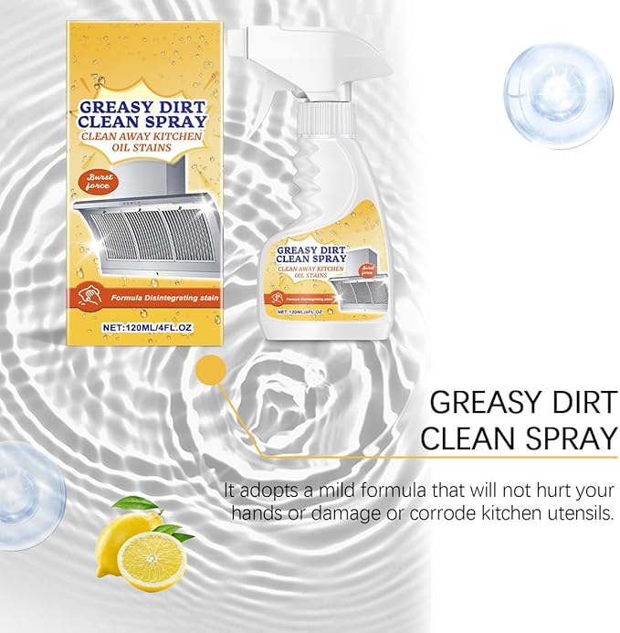 Foam Cleaner For Kitchen - Powerful Grease Cleaner Spray For Tough Sticky Grime On CookwarePansCountertopsAppliances | All-Purpose Degreaser For Range HoodsOvens &amp Stovetops (5PCS)