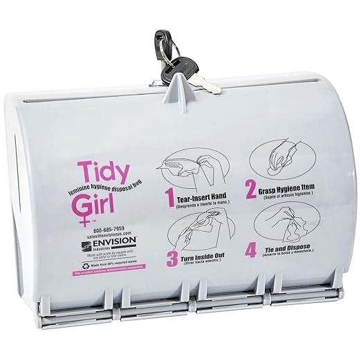 Stout by Envision TGUF TidyGirl Feminine Disposal Bag Dispenser Antimicrobial additive Odor control 30% recycled content Made in America