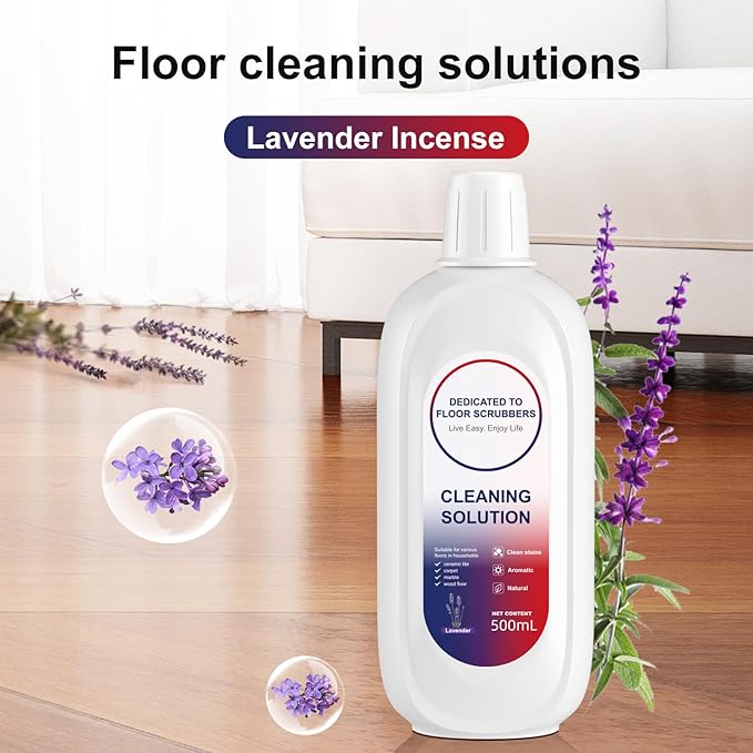 Floor Cleaning Solution Compatible With Tineco Deep Cleans for Multiple Hard Floors Suitable With All Robot Vacuums with Mopping and Cordless Wet/Dry Vacuum Mop Cleaner (New Lavender 2 Bottle)