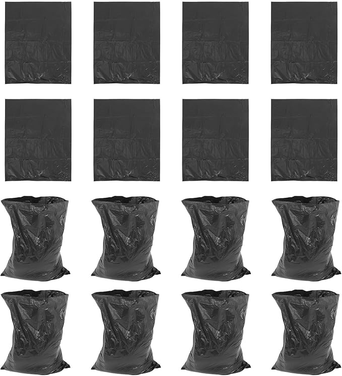 Heavy Duty Contractor Trash Bags 50pcs 70x90cm Commercial Garbage Bags Thick Flat Mouth for Office and Industrial Waste Disposal