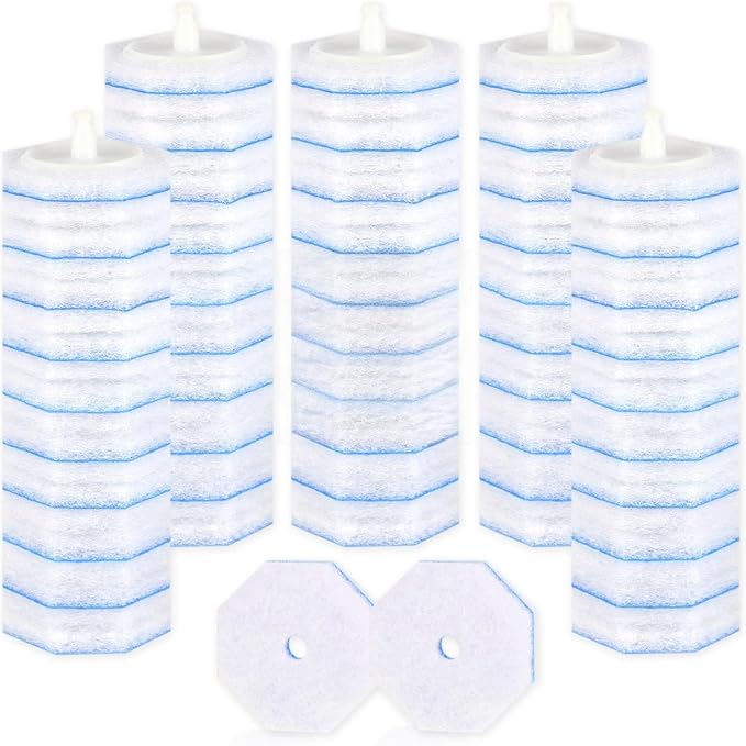 Disposable Toilet Wand Refills - Bathroom Cleaning Supplies No Falling Apart Fresh Fragrance (50)
