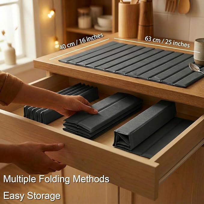 Stone Drying Mat for Kitchen Counter with PU Leather Quick Dry Absorbent large stone dish drying mat Foldable stone drying mat for kitchen counter