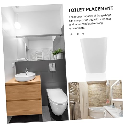 Large Opening Plastic Trash Can for Bedroom and Office Square Wastebasket with Thickened Material Simple Design Storage Bucket for Living Space and Hospitality Use