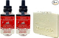 Bath &amp Body Works Peppermint Bark Truffle 2 Wallflowers Home Fragrance Refill Bulbs with a Natural Oats Sample Soap