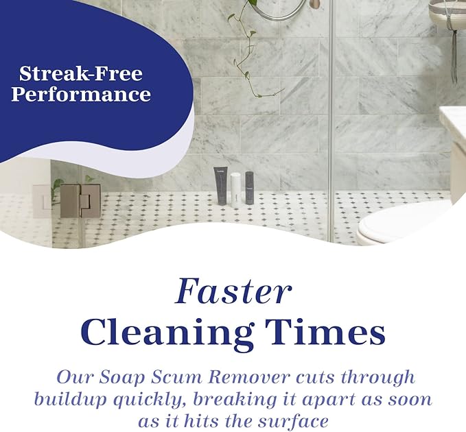Marblelife Bathroom Combo Kit With Marble &amp Travertine Cleaner MaxOut Deep Grout Cleaner for Tile Floors Soap Scum Remover For Shower &amp Other Surfaces Includes A Cleaning Cloth