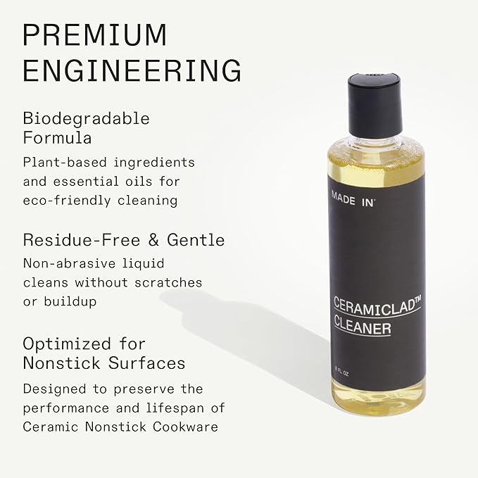 Made In Cookware | Non Stick Ceramic Cleaner | Environmentally Safe Ceramic Non Stick Cleaner | 8oz