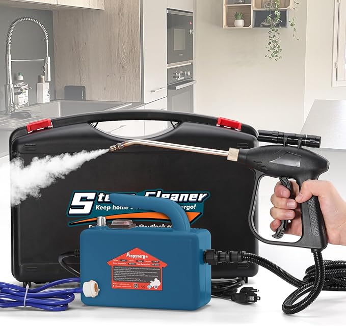 High Pressure Steam Cleaner - 1700W Handheld Steamer for Cleaning Grout Tile Hand Held Portable Steam Pressure Washer for Car Auto 110V