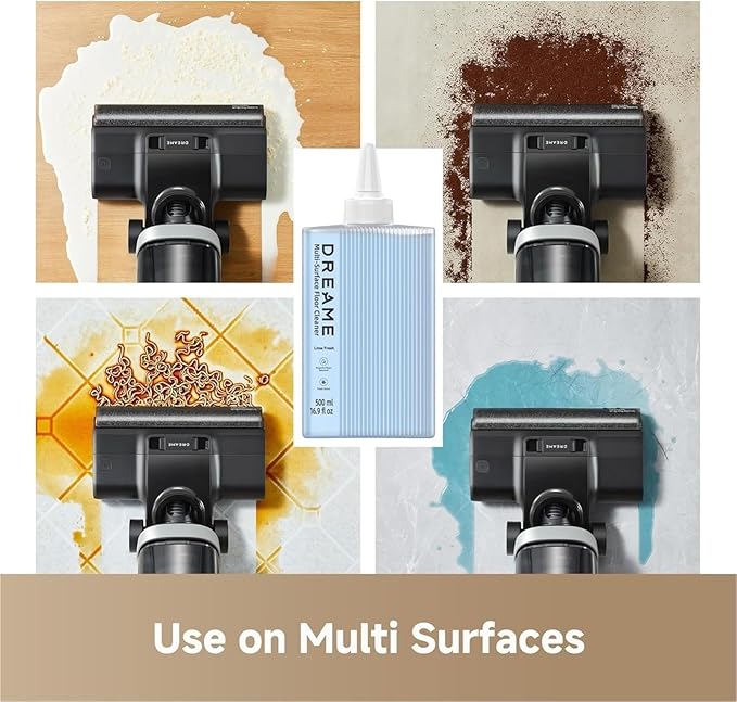 1-Pack Floor Cleaning Solution Compatible with Dreame H11/H12/H13/H14 Wet/Dry Vacuum Cleaner Accessories Lemon Fresh Scent 500ML 16.91oz