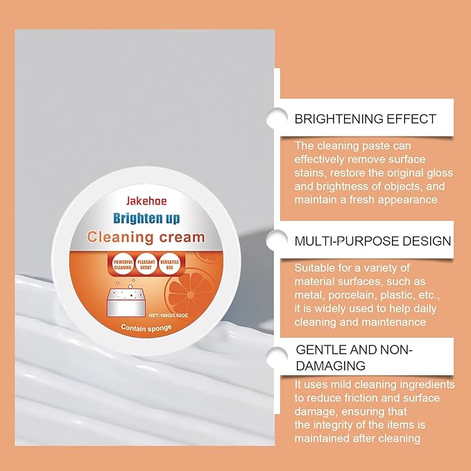 Multi-Purpose Cleaning Paste - Stain Remover For Kitchen Living Room Bathroom - Restores Shine &amp Smoothness(3PCS)