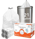 21 Gallon Drawstring Trash Bags 80L Extra Large Kitchen Garbage Bags 100ct 1.2 Mil Extra Strong Leak-Proof Liners for Home &amp Kitchen Office Unscented White Heavy Duty