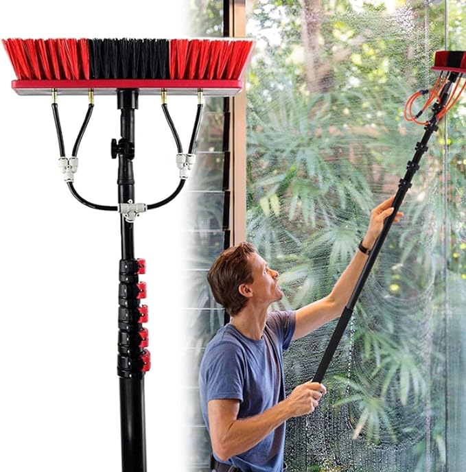 Water Fed Pole Kit Window Cleaning Pole 12-36ft Water Fed Telescopic Brush/Extendable Cleaner Conservatory Roof Suitable for Photovoltaic Panel Cleaning Trucks12FT/3.6M