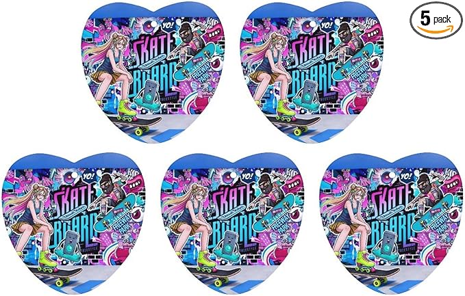 5PCS Car Air Freshener Hanging Personalized Double Sided Skate Girl Car Fresheners Long Lasting New Cars Scents Cute Automotive Freshies for Closets Drawers (tea)