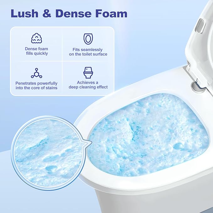 Toilet Cleaner - 2 Bottles Powerful Bathroom Cleaning Product Effectively Removes Stubborn Stains - Powder - 8.4 Ounces