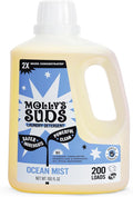 Molly's Suds Liquid Laundry Detergent | Clean Laundry Detergent Soap for Sensitive Skin | 2x Concentrated High Efficiency (HE) (Ocean Mist - 200 Loads)