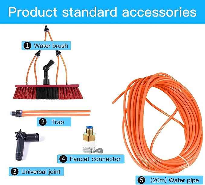 10M Telescopic Window Cleaner Pole Water Fed Window Cleaning Equipment Glass Cleaning Tools for High Indoor/Outdoor Windows – Extendable Reach for Effortless Cleaning4m