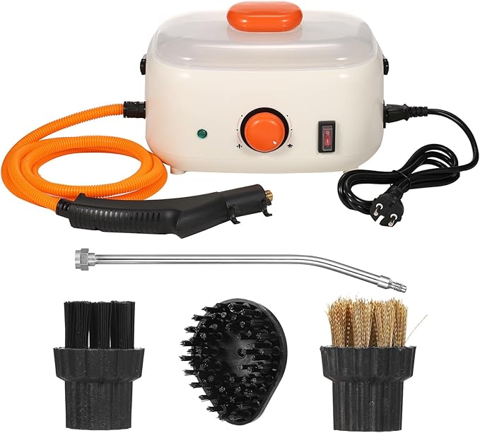 High Pressure Steam Cleaner 2500W Handheld Steam Cleaner 4.5Bar Portable Steam Cleaning Machine Household for Cleaning Kitchen Bathroom Grout (White 110V)