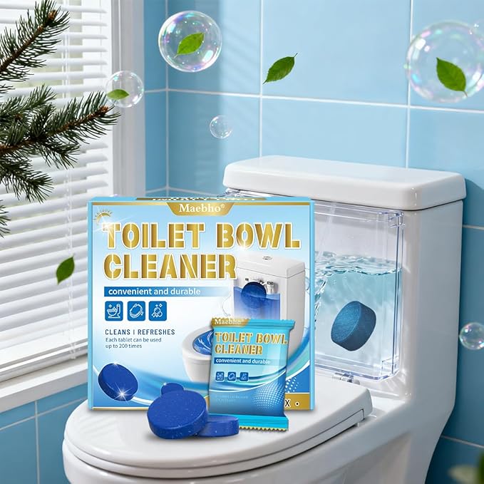 2025 New Toilet Cleaner - Includes 12ct Automatic Toilet Bowl Cleaner Tablets and 6pack Self Activating Cleaning Powder
