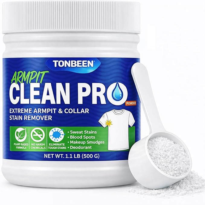 Oxygen Laundry Powder Sweat &amp Deodorant Armpit Stain Remover for Clothes Hyper Concentrated &amp Suitable for Multi-Stain Yellow Oil Spot Tough Stain Build Up Remover Gentle On Fabrics - 500g