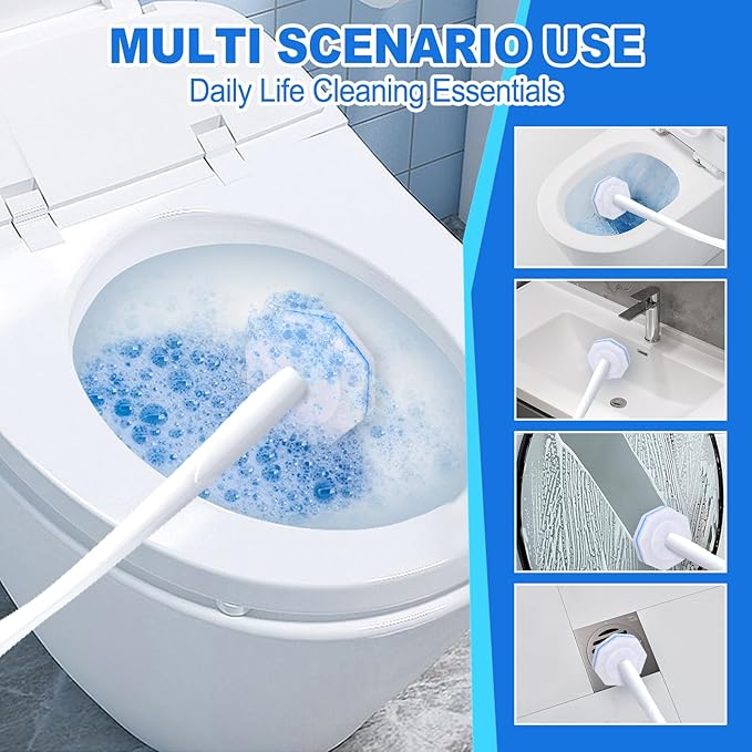 100pcs Disposable Toilet Brush Replacement HeadBathroom CleaningDisposable Bowl Cleaners Compatible with Most Toilet Brushes