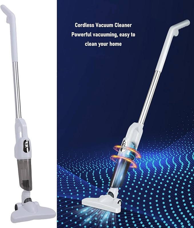 Cordless Vacuum Cleaner 2 in 1 Stick Handheld Vacuum Cleaner Powerful Suction 20000Pa Rechargeable Lightweight Cleaning Machine for Home Car Pet Hair 30min Runtime