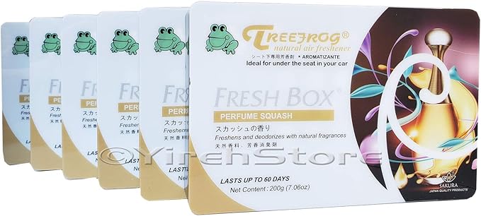 Perfume Squash Scent 6 Packs Treefrog Natural Air Freshener Fresh Box (AKA Xtreme Fresh)