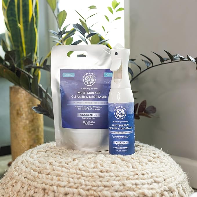 Natura Ultra™ Multi-Surface Cleaner &amp Degreaser (Refill Bag 2L) - Eco-Friendly &amp Non- Toxic Degreaser to Clean &amp Remove Grease and Grime Unscented