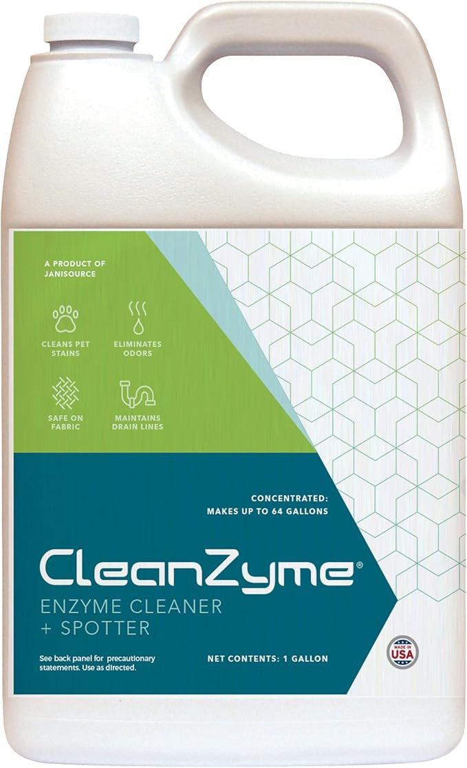 CleanZyme - Enzyme Cleaner Spotter &amp Odor Remover - Case of 4 Gallons…