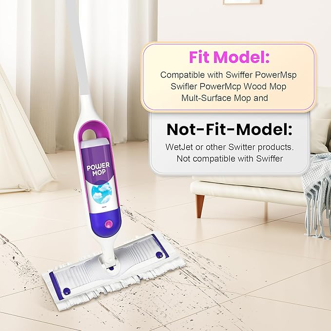 40 Cout Power Mop Pads Refills for Powermop  Multi-Surface Disposablen swiffer Power Mop PadsUnscented Spray Cleaning Repalcement Pads Refill