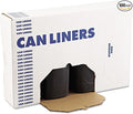 Boardwalk 519 SH-Grade Repro Can Liners 38x58 60gal 1.2mil Black 10 Bag/Roll 10 Roll/CT