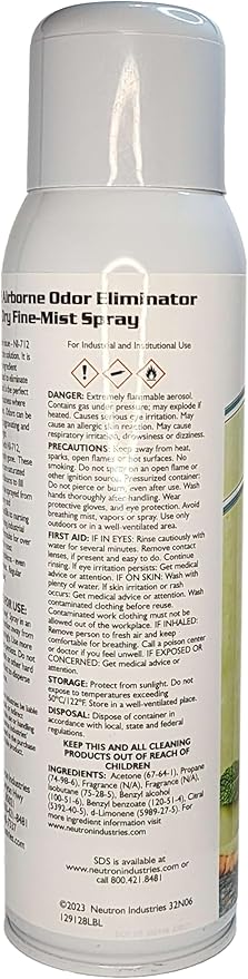 Generic NI-712 Odor Eliminator - Key Largo Lime - 14-oz Can (Fine-Mist Dry Spray) Clear