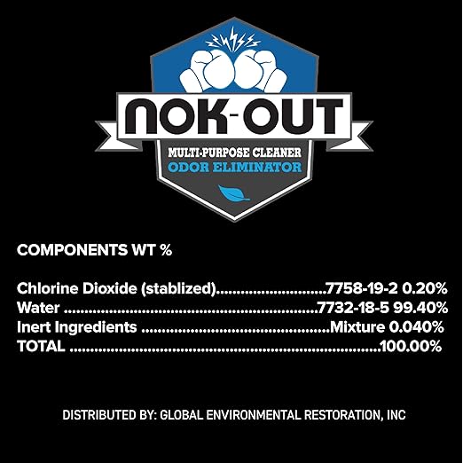 NOK OUT Odor Remover Pet Deodorizer and Cleaning Spray Made in the USA 1 Gallon 2-Pack