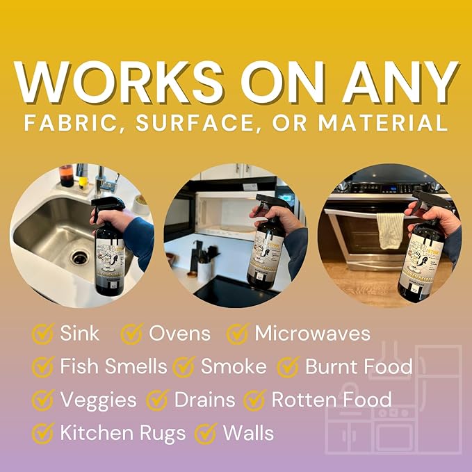 The Stink Solution Kitchen Odor Eliminator For Strong Odor: Garbage Can &amp Refrigerator Deodorizer Cooking &amp Trash Smell Remover - 1 16 oz 1 4 oz (Sugar Cookie Scent)