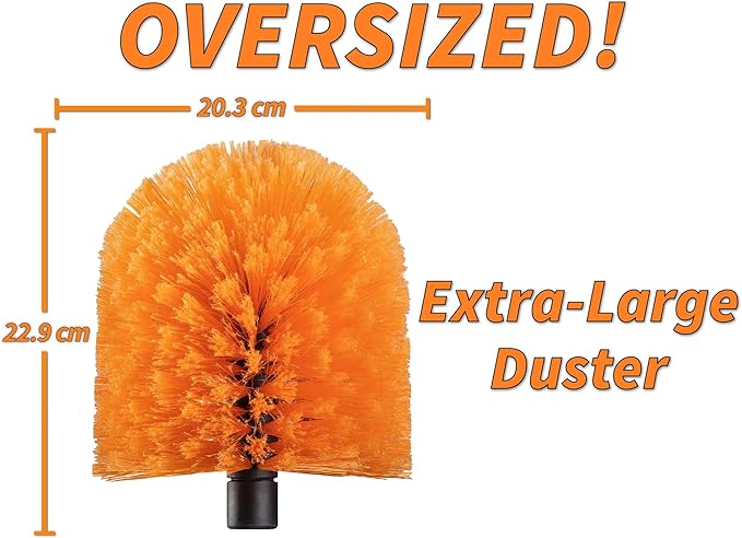 Extend-A-Reach Dusting Kit for Extension Pole or by Hand // Twist on Duster Cleaning Kit includes 3 attachments // Cobweb Brush // Feather Duster and Flexible Ceiling Fan Duster (Pole Sold Separately)