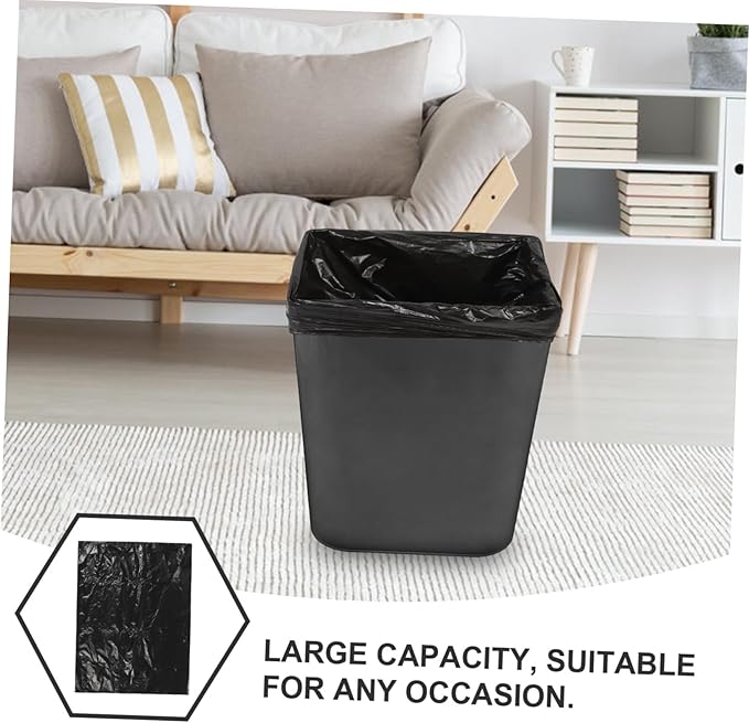 25pcs Thickened Garbage Bags Hdpe Tear Resistant Trash Bags for Kitchen Bathroom Home Use Large Capacity Waste Liners