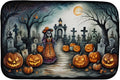 Caroline's Treasures DAC2251DDM La Catrina Skeleton Spooky Halloween Dish Drying Mat Absorbent Dish Drying Mat Pad for Kitchen Counter Dish Drainer Mat for Countertop 14 x 21 Multicolor